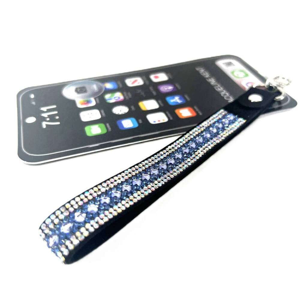 NEW JACQUELINE KENT women's phone wristlet in blue frost